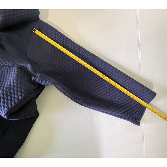 Croft & Barrow Womens Quilted Pullover Sweater 2X Blue Long Sleeve Front Pocket - Picture 7 of 9